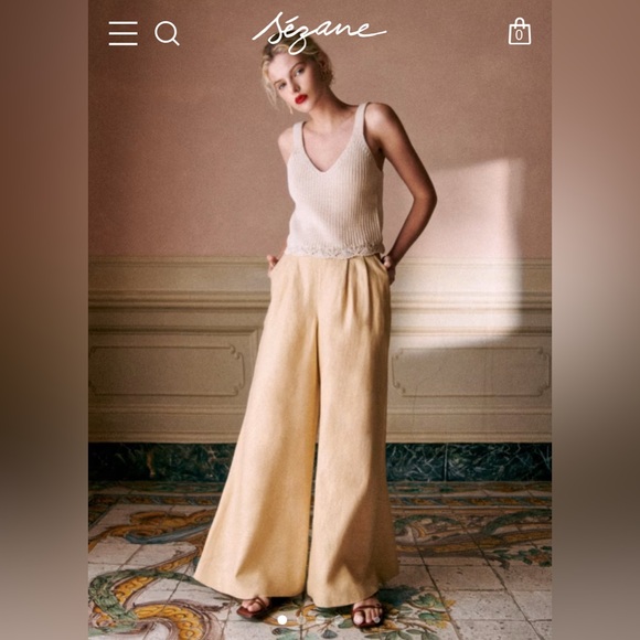 Sezane Silvio Linen Trousers - Picture 1 of 9
